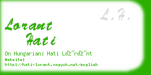 lorant hati business card